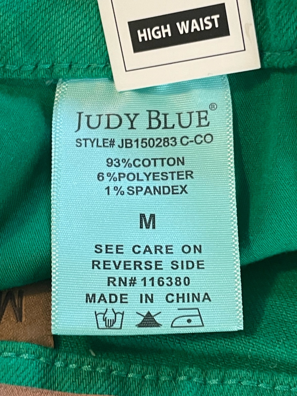 Judy Blue NWT Women’s High Waist Kelly Green Tummy Control Top Shorts. Medium - Picture 12 of 12